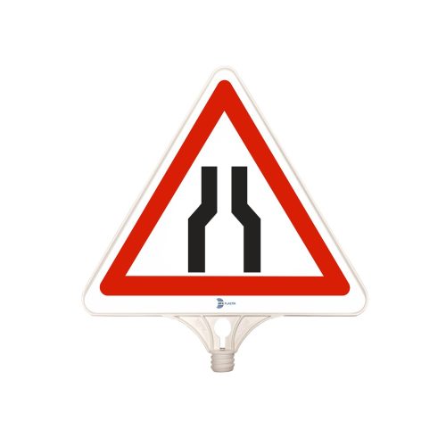 Her İki Taraftan Daralan Yol tabelası (Tek Taraflı)