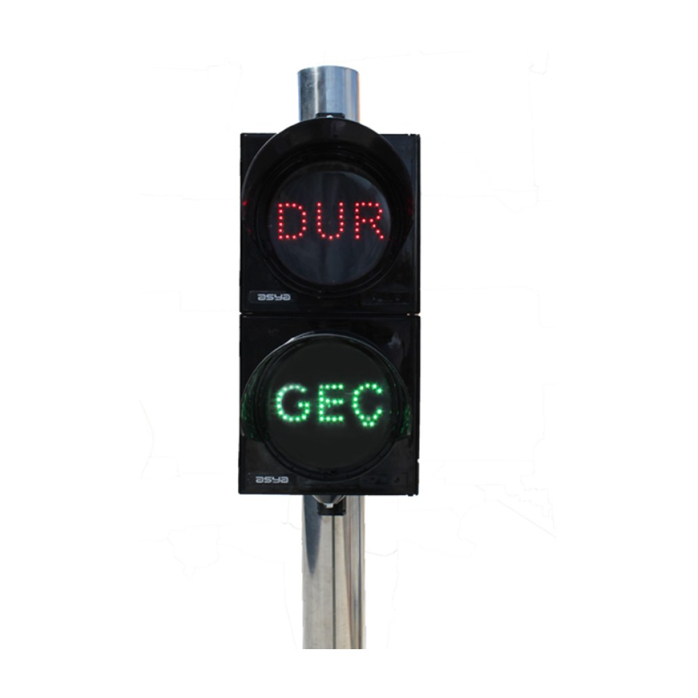 200 mm LED’li Dur / Geç Standart Siyah Sinyalizasyon